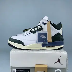 Diffused Blue White and blue fashionable classic sports shoes, outdoor running shoes, comfortable basketball shoes