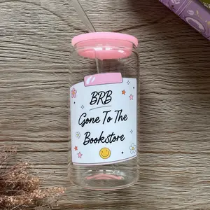 Ice-Cold Juice Glass Straw Cup, Girl Heart Straw Glass Cup, Coffee Matcha Glass Straw Cup, Best Gift for Girls!