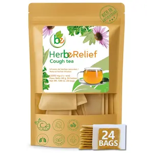 HerbeRelief Tea – Aromatic Botanical Infusion w/Gordolobo (Mullein Leaf),Oregano,Spearmint, Eucalyptus, Echinacea & Vitamin C – 24 Tea Bags (2000 mg Each) – 100% Natural, Vegan & Caffeine-Free – Traditional Herbal,Fulmina – By BexpertsUSA-Tos