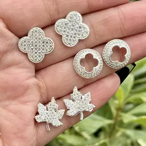 Real Silver 925 Leaf Flower Earrings