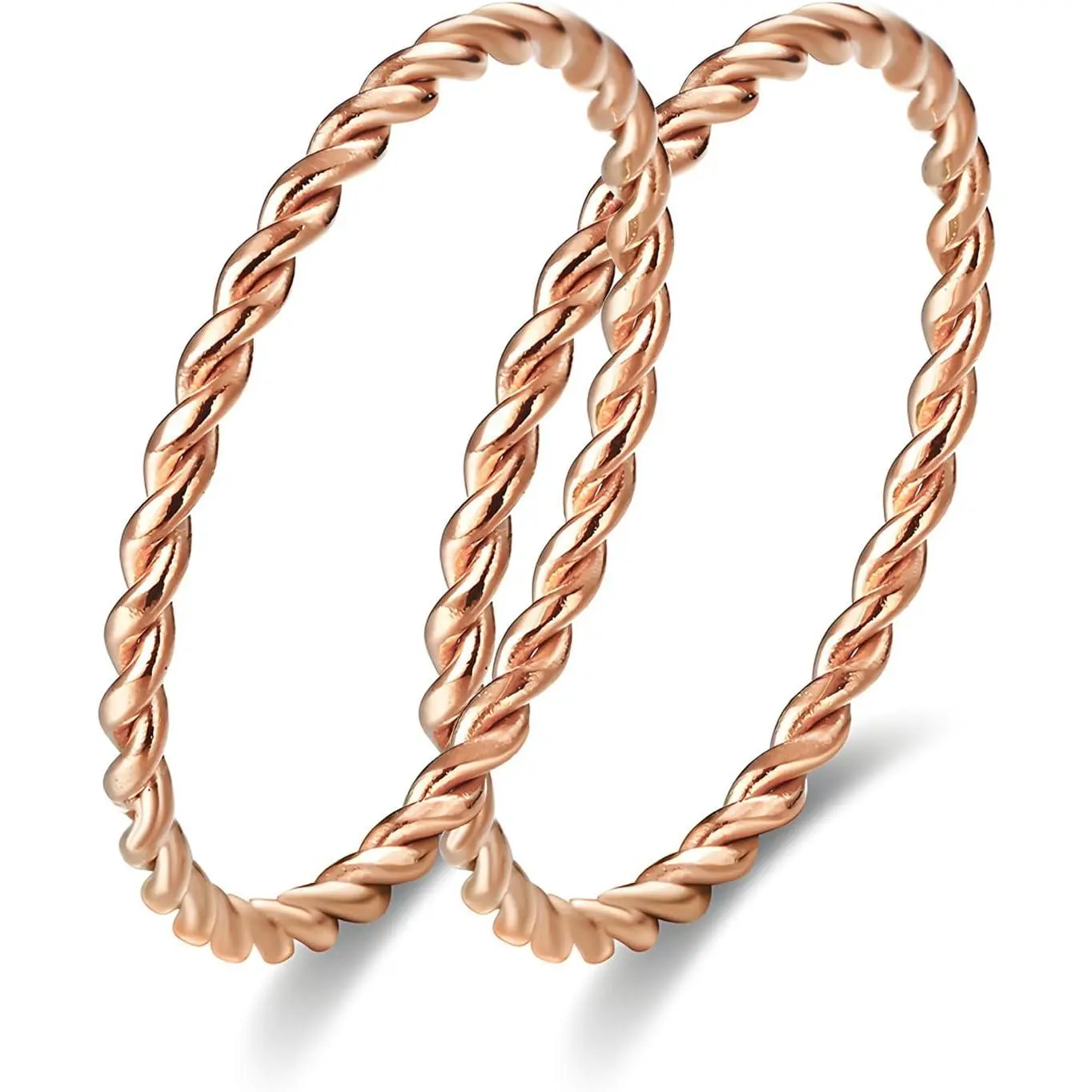 Copper Tensor Ring For Women, Pure Copper Tensor Solid Twisted   Rings Set For Women Men Fashion Energy  Gifts