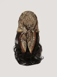 Boho Style Paisley Pattern Square Scarf, Vintage Style Headscarf for Women, Fashion Accessories for Daily Wear