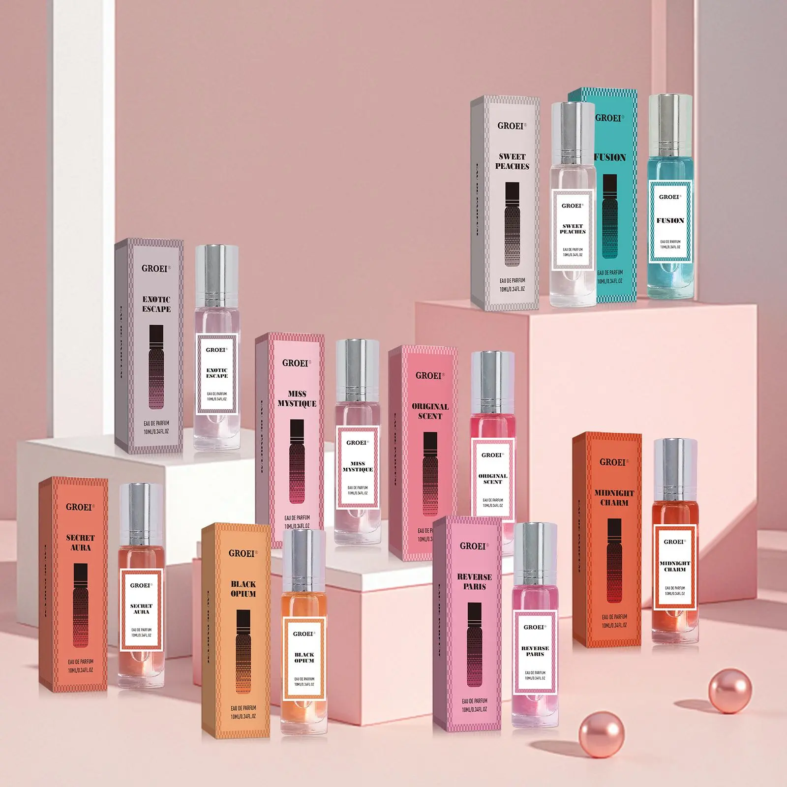 Various Scented Mini Portable Perfume, Refreshing Fragrances for Men and Women, Ideal for Dates and Travels, Convenient Perfumes
