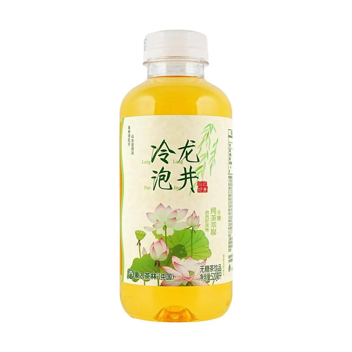 Elephant Tea Longjing Cold Brew, 520ml - Pure Hangzhou Longjing Tea Extract, Fresh & Smooth, 0 Sugar 0 Fat 0 Calorie