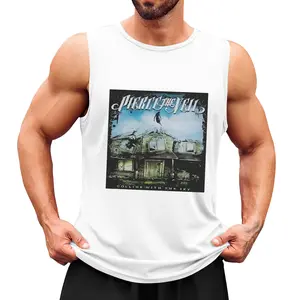 Pierce The Veil Collide With The Sky Album Cover Graphic Tank Top - Emo Band Print Polyester Sleeveless Shirt, Scene Kid Streetwear Casual Gym Workout Vest, Retro Rock Music Aesthetic Tee