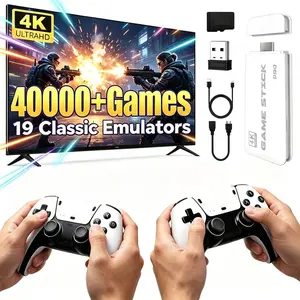 2026 New Upgraded 2.5 Retro Game Stick with Built-in Games HD Output Plug and Play Wireless Controller for TV Monitor Video Gamepad Console Great for Kids & Adults - Portable Gaming System