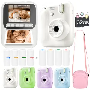 Kids Camera Instant Print, 1080P HD Instant PrintCamera for Kids , Digital Camera for Kids,Camera set, ldeal Kids ToysToddler Portable Travel Camera Gifts for Boys & Girls 3-14 Age with 8 Rolls color  Print Paper