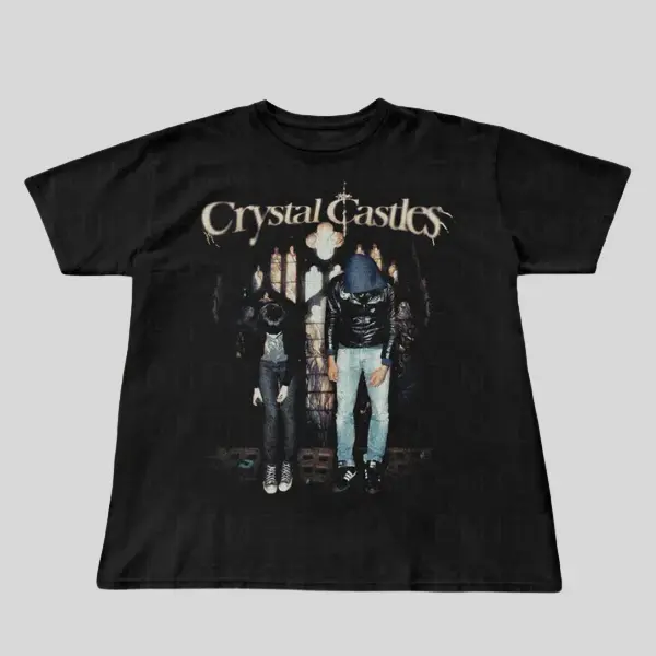 Crystal castles shirt, y2k graphic tee, gothic grunge aesthetic shirt, indie sleaze retro outfit, unisex streetwear