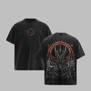 Lord Sauron Lord of the rings Retro Vintage Menswear Gift movie fans Top Apparel Classic Oversized Seamless Simple Straight Man Clothes Cotton designer shirts, graphic tees, men gifts, ,Graphic Streetwear T-shirt tees good