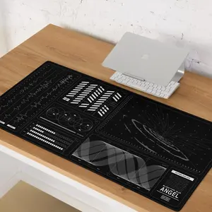 Evangelion Nerv Inspired Gaming Mousepad: Anime Computer Technical Readouts Neon Genesis Office Decor