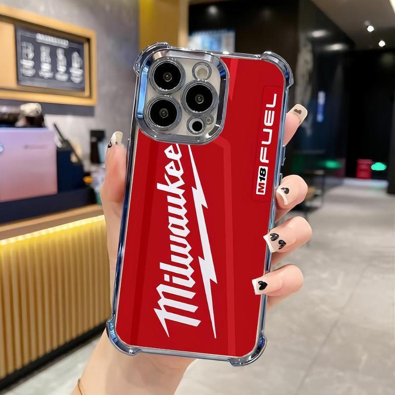 Milwaukee Phone Case C010 for iPhone 17/16/15/14/13/12/11 Xs Pro Max Plus - Anti-Drop, Shockproof, Transparent, Protective Screen Protector Protection Cover tough phone case accessory protection Casing Cellphone Smartphone