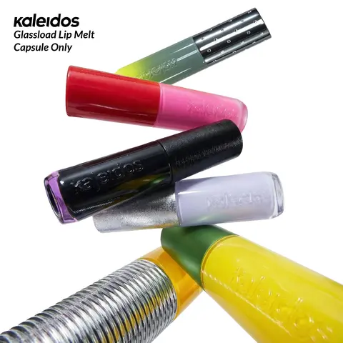 Kaleidos Glassload Lip Melt Capsule Cosmetic Makeup Tool - Vegan & Cruelty-Free, Refillable, Durable, Glossy, Shade-Swappable, Secure-Close for Travel, Collectible, Lipgloss Compatible, All Skin Types