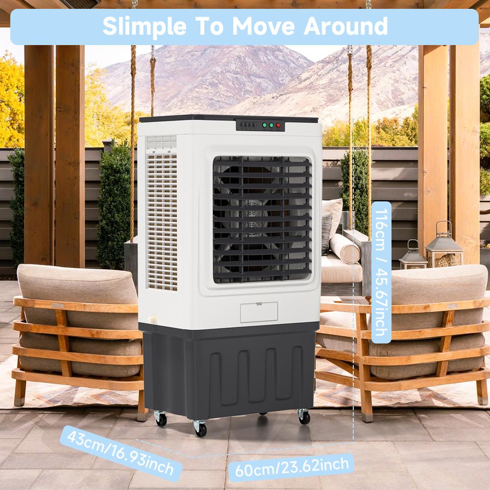 10L/32L/60L Air Cooler Fan with Remote Control, 3-IN-1 Fan & Humidifier Evaporative Air Cooler