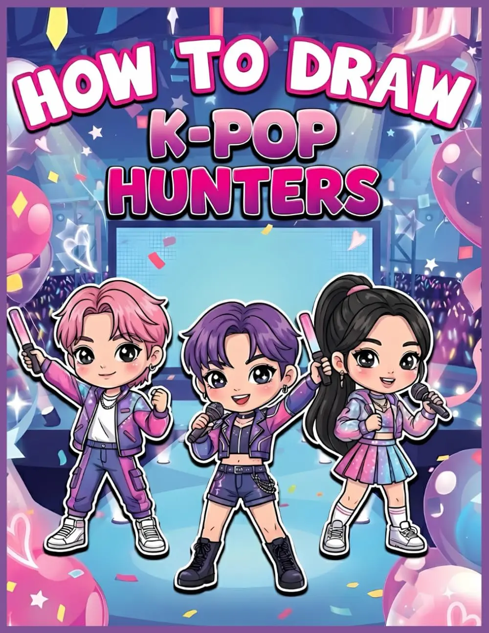 How to Draw K-Pop Hunters: Step-by-Step Art Book: Learn to Draw Idols, Fashion, Faces & Poses for Young Adults, Paperback