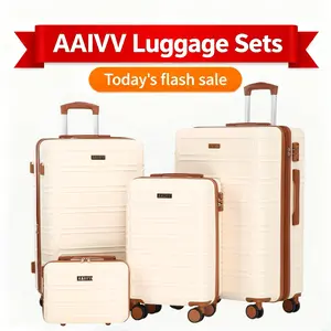Luggage Sets 4PCS, TSA Lock Expandable Suitcase with Double Spinner Wheels, ABS Hardshell, 13/20/26/28in, Back to School Essentials