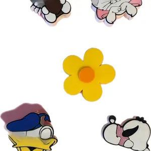 5 Washable Reusable Portable Straw Toppers - Kids-Friendly Flower, Duck, Kitty, Dog & Cat Designs for Cups, Regular & Tumbler Straws