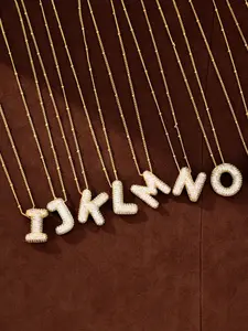 Fashion Trendy Unique Zircon Pendant Beaded Chain Necklace, Perfect Gift for Necklace Lovers, Suitable for Various Occasions