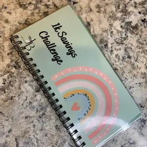 1k Savings Challenge Binder with Fun Design, 6 Months of Savings Goals, Monthly Savings Challenges, Customizable Saving Progress