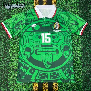 1998 World Cup Mexico National Team Hernandez 15 Green Short-Sleeve Soccer Jersey