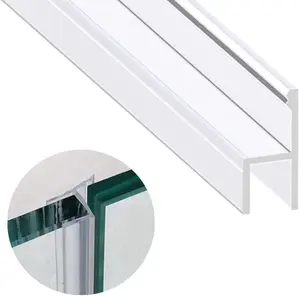 Shower Glass Door Seal Strip 120 Inch Silicone Soft Shower Door Sweep to Stop Leaks Frameless Seal Strip No brand