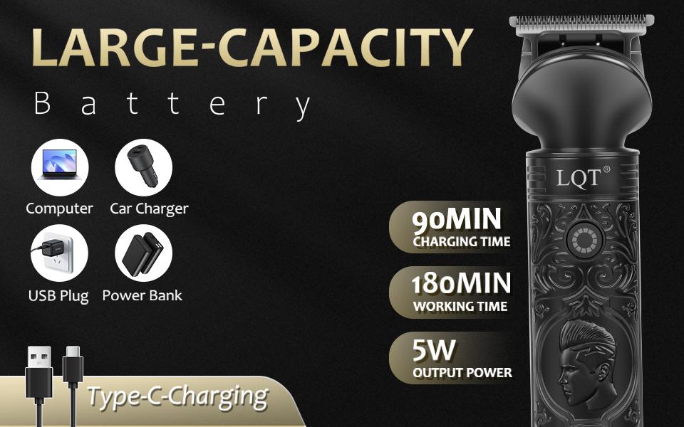 LQT Professional 10-in-1 Men's Grooming Kit, Vintage Hair Trimmer & Hair Clipper with Multiple Heads, LCD Display, Rechargeable All-in-One Barbershop Set