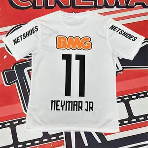 2012 2013 Santos Home White Retro No.11 Neymar Short Sleeved Soccer Jersey