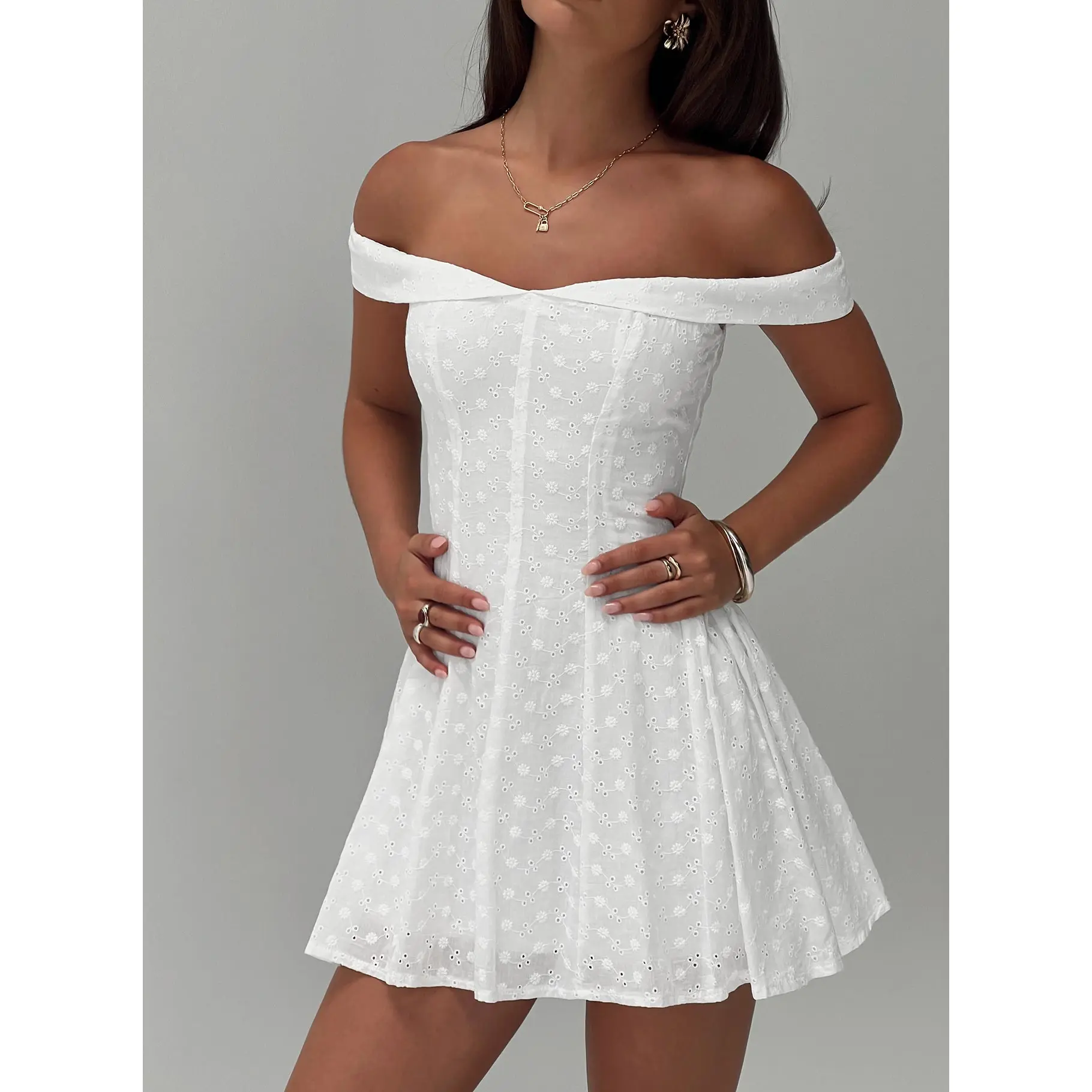 bustier white dress White Vintage Bustier Sundress – Petite Chérie
