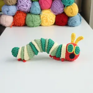 Very Hungry Caterpillar Crochet, Back To School DIY Crochet, ChildrenBooks Crochet, School Day Amigurumi