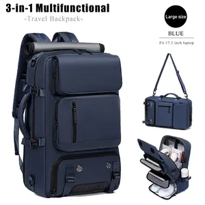 This three-in-one large-capacity multifunctional business travel backpack features a shoe compartment and USB charging port, making it lightweight and easy to carry, suitable for daily use by both men and women, providing organized storage space.A stylish