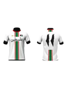 Fashion Palestine Flag Football T Shirts Trend Summer Short Sleeve National Emblem 3D Printed Sports Tees Loose Breathable Tops