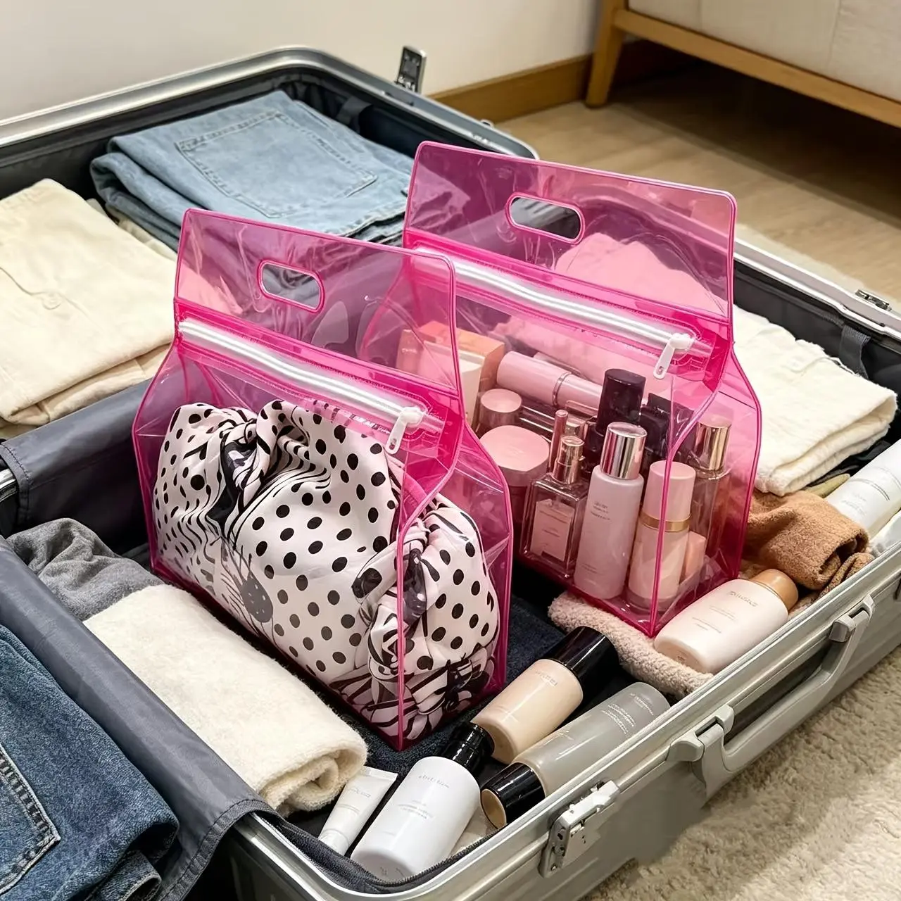 Swimwear Storage Bag, Beach Or Pool Travel Toiletry Bag, Wet And Dry Storage Bag, Underwear Swimwear Swim Trunks Storage Bag, Handheld Cosmetics Fitness Bag, Sweatshirt Socks Toiletry Bag, Beach Bag, Zipper-Closed Makeup Bag, Can Store Swimwear