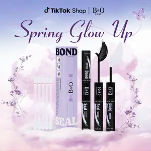 【2IN1 Bond & Seal 】B&Q Dural-Ended Waterproof Week Long Lasting Hold 48-72 Hours Lash Application Tools Glue & Seal, with Remover Swab,Mascara Wand Bond and Seal Makeup Cosmetic Feb Stockup
