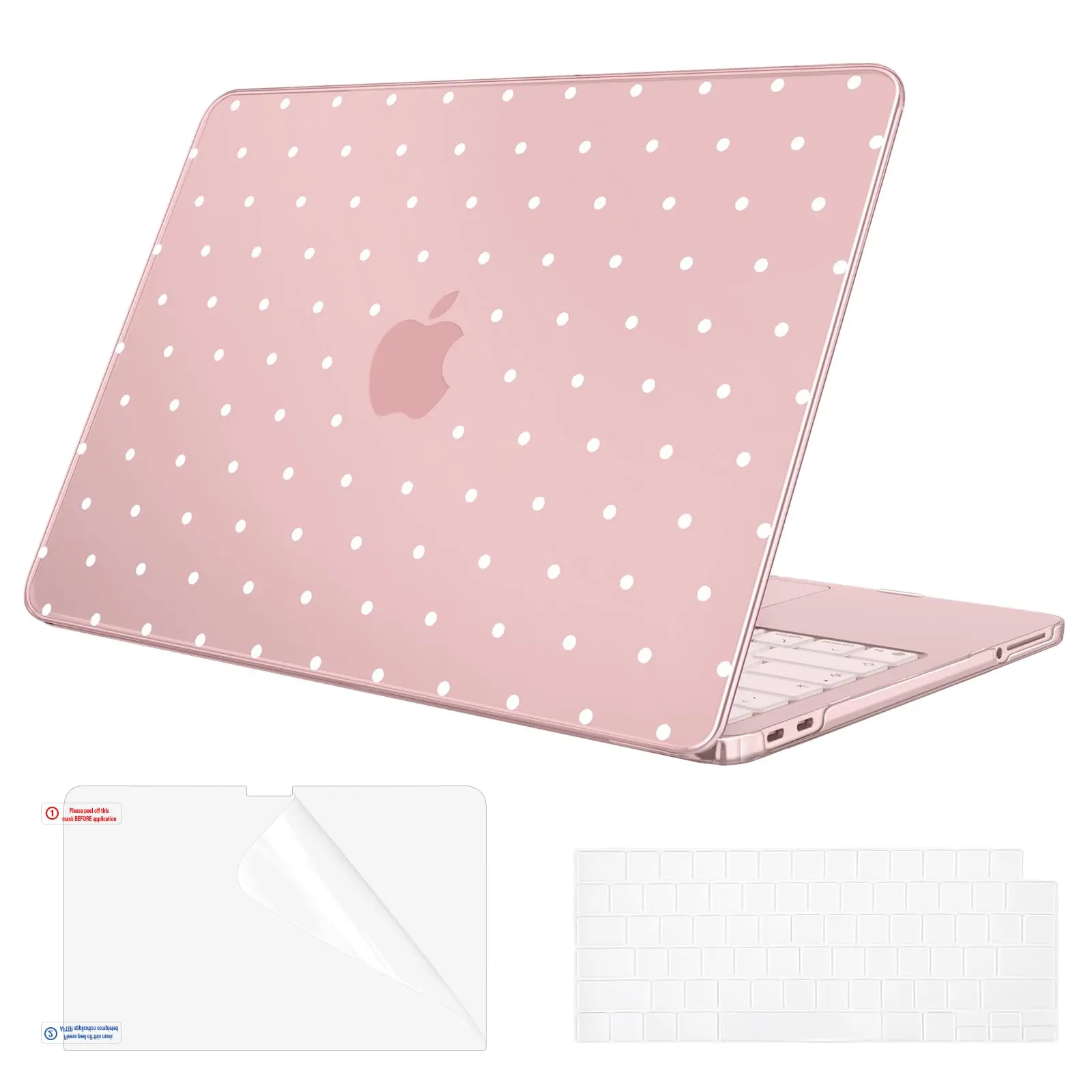 Fintie Durable Plastic Full-Edge Wrap Laptop Case for MacBook Neo 2026, Slim Lightweight Computer Cover with 1 × Yellowing-Resistant Transparent Keyboard Cover & High-Clarity Screen Protector [No MacBook Included] - Laptop Accessories