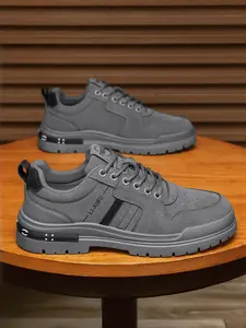 Chunky Sole Leather Boots | Slip & Abrasion Resistant