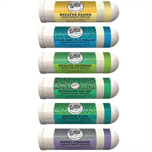 Aromatherapy Inhalers HEALTHY 6 PACK (BREATHE, HANGOVER, DEFENSE, MIGRAINE, MOTION, DREAMS)