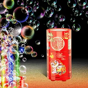 Bubble Machine (13 Holes) with Dazzling RGB LED Lights, Automatic Sparklers Blower Toys, Portable Bubble Maker for Kids Party Wedding Christmas Chinese New Year, Birthday Balloons Decoration