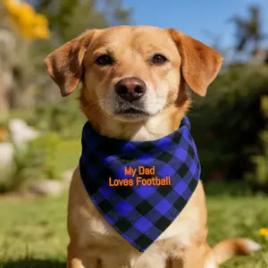 I'm The Real MVP Dog Triangle Bandana Cute Football Sports Pet Scarf Adjustable Puppy Neck Costume For Game Night