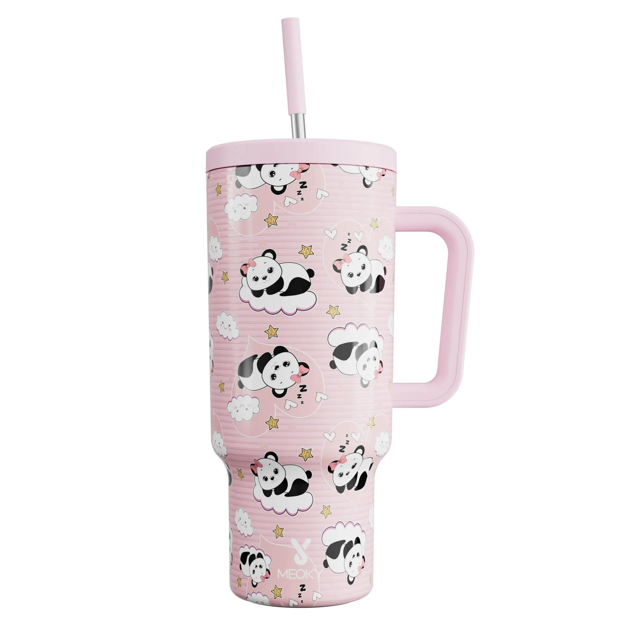 Pink White Cloud Panda