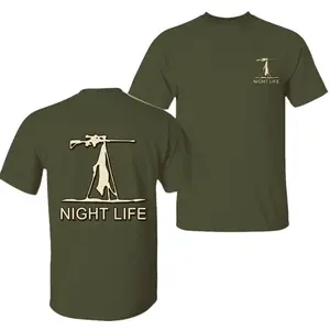 Night Life Predator Hunting Shirt | Coyote Varmint Hunter Tee | Night Hunting Graphic T-Shirt | Outdoor Predator Hunter Shirt