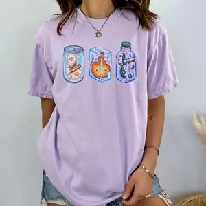 Comfort Colors Cute Vintage Anime T-shirt, Calcifer Ghibli Fan Tee, Adorable Gift For Fantasy World Lover