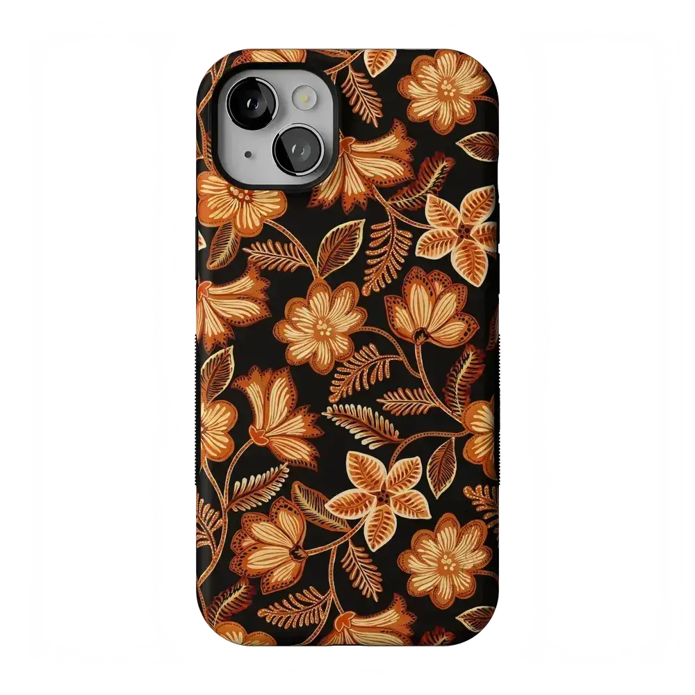 Casely iPhone 13 Mini Case | Maple Flowers | Floral Foliage | Bold Protective Design | Compatible with MagSafe