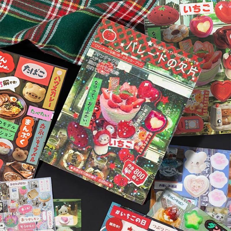 Japanese Retro Manga Scrapbooking Sticker Books  45 Sheets of Romantic Memory Series Comic Books Style Material Decoration Stickers - 800+ Designs in 1 Book