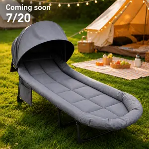 Camping Cot 6 Angle Adjustable Folding Bed with Mattress Lightweight Portable for Camp Office Outdoor 500 lbs Capacity 78.74x23.62x11.81inch Quick Setup Tool-Free
