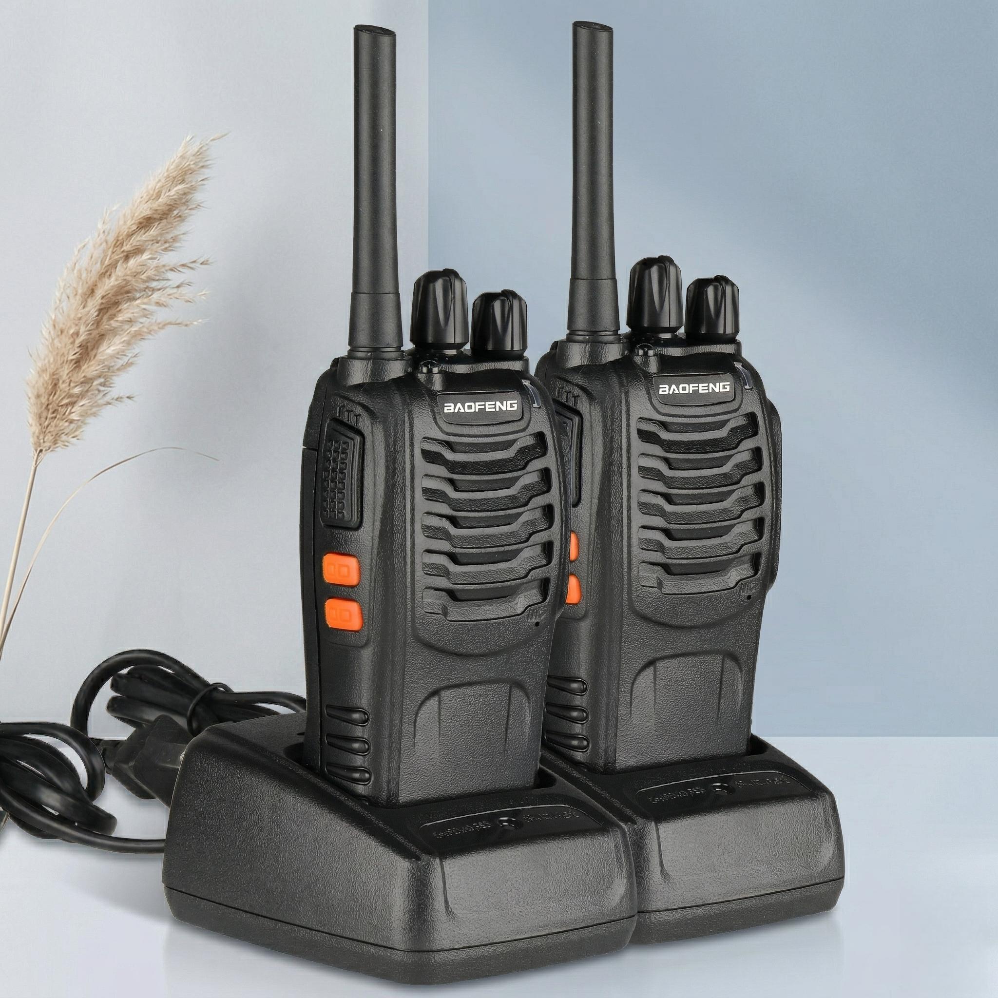 BF-88A 5W FRS Frequency Handheld Walkie Talkie Black (2pcs/Pair)