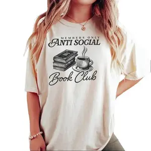 An.ti Social Book Club Tshirt, Funny Reader Sweatshirt, Bookish Shirt, Booktrovert Shirt, Bookworm Top