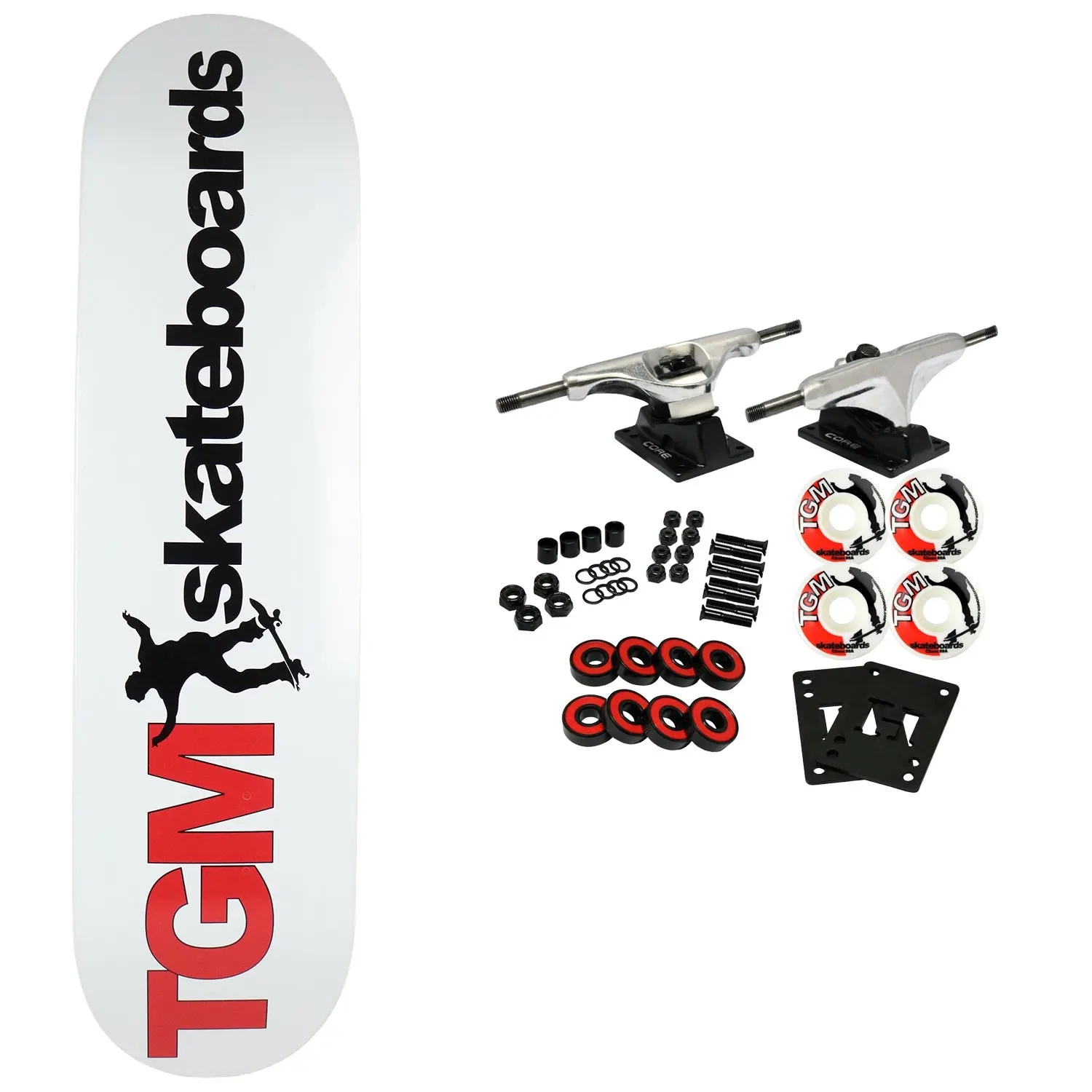 TGM Skateboards Logo Canadian Maple Skateboard Complete - Choose Size/Color