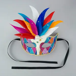ZUCKER Costume Feather Mask for Halloween, Carnival, and Masquerade Events for Women and Kids
