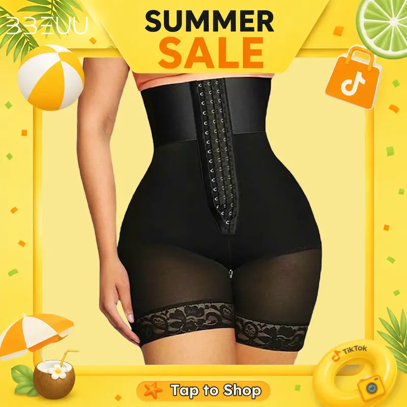 BBEUU S-3XL Women's BBL High Waist Girdle Shorts - Tummy Control Fajas for Flat Belly & Butt Lift - Must-Have Compression Shapewear - Comfortable, Elegant & Chic Style Womenswear body shapewear