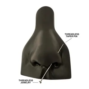 Titanium Threadless Insertion Taper for Nose Piercings and Flatback Jewelry