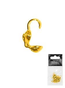 20 Pcs Clamshell Knot Cover, Brass Gold Color, Bead Tip End Cap Knot Cover Terminators Open Loop for Jewelry